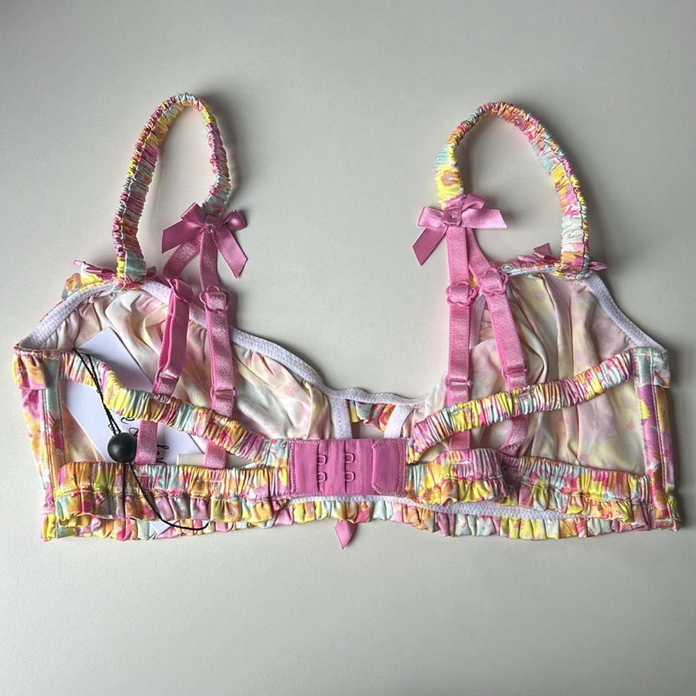 For Love & Lemons Pastel Punch Bra Floral - Picture 4 of 8